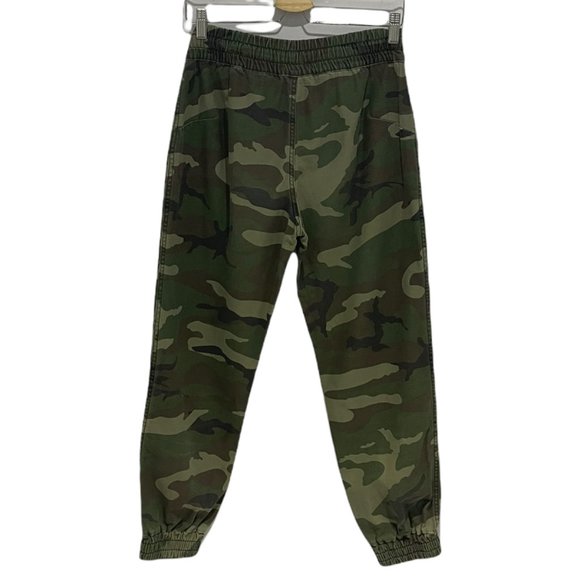 TNA Alix High Waisted Elastic Cuff Camo Print Ankle Jogger Pants Green Small EUC - Picture 3 of 11